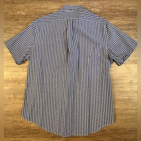 Polo Ralph Lauren Shirt‎ Mens XL Blue Short Sleeve All Over Print P-wing A12 - Picture 4 of 7